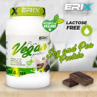 ERIX NUTRICION | VEGAN 1KG CHOCOLATE | PROTEINA VEGANA | 100% vegetal de guisantes y Soja . Sin gluten. Sin lactosa | Tonifica y aumenta la masa muscular | Protege músculos - details 0