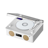 Reproductor De CD Multifuncional Retro Con Altavoz Bluetooth Inalámbrico Y Radio FM Luz De Ambiente Colorida Con Control Remoto Para Hogar - details 1