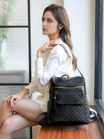 Nueva mochila para mujer con estampado de diamantes, moda simple y versátil, que mejora la calidad de la mochila de gran capacidad. - details 9