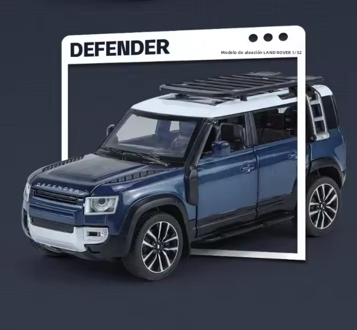 Coche De Colección a Escala 1/32 Con Pullback Land Rover Defender 110 Diecast Metal Juguete Con Sonido Y Luz Regalo Para Mayores De 14 Años - 1