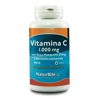 Naturbite Vitamina C 1000 mg con Rosa Mosqueta 20 mg 180Cápsulas - 1