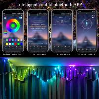 Luces De Navidad LED Cambio De Color Impermeables Para Decoración De Bodas Y Fiestas Guirnalda De Farolillos Para Iluminación De Vacaciones - details 1