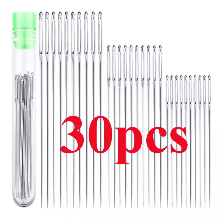 30PCS Universal Para Máquina De Costura Agujas De Ojo Grande De Tamaños Variados Suministros Y Accesorios Para Costura Y Bricolaje - 1