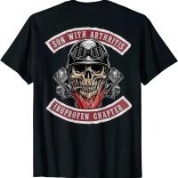 Camiseta Vintage Con Diseño Divertido Para Hombres Con Artritis Ibuprofen Chapter Old Biker Motociclista Impresión En La Parte Superior Camiseta Casual De Algodón Para Primavera Y Verano - details 3