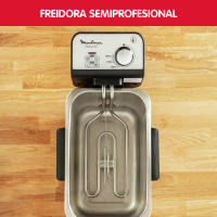 Moulinex Easy Pro AM338070 - Freidora 2300 W de 3 litros con cuba extraíble de acero inoxidable apta para lavavajillas, con 2 niveles de cocción, termostato regulable y ventana transparente - details 0