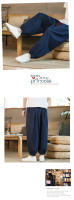 Pantalones Harem De Algodón Y Lino Para Hombres 2024 Talla M-5XL Estilo Japonés Casual Primavera Otoño Con Cuerda Suelta - details 2
