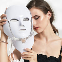 Máscara De Belleza LED Para Rostro Con Terapia De Luz 7 Colores Dispositivo De Cuidado De La Piel Rojo Para Uso Doméstico - details 10