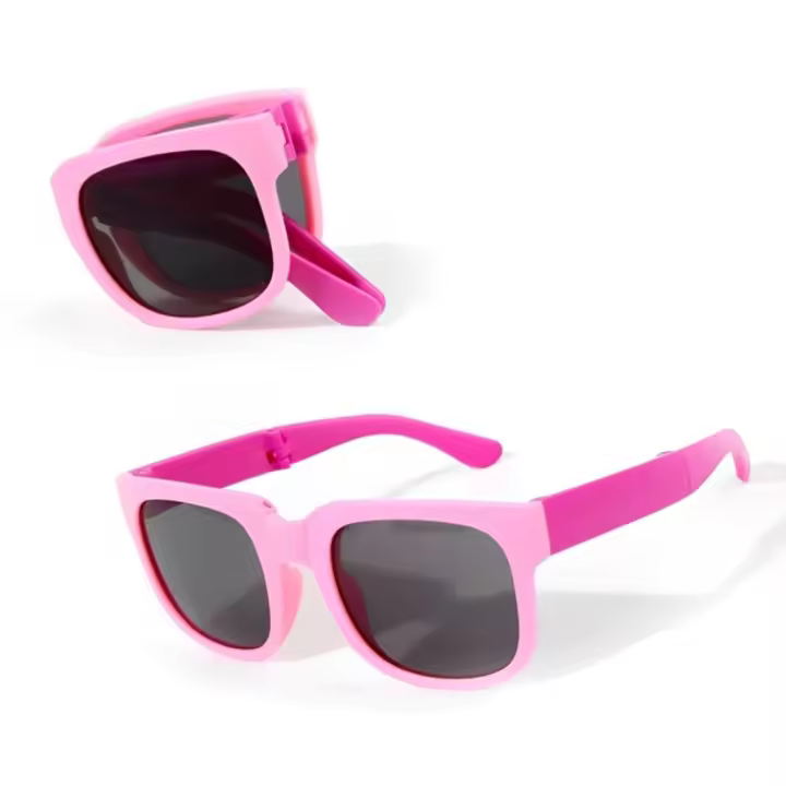 Gafas De Sol Plegables Para Niños Con Marco Cuadrado Vintage Protección UV400 Antiglareante Para Niños Y Niñas - 1