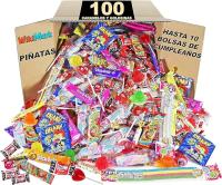 100 Chuches Relleno de Piñata Sin Alérgenos, Golosinas y Caramelos WikiMark - Para Relleno Bolsas de Cumpleaños, Fiestas, Navidad, Halloween. Sin Gluten y Sin Leche. - details 1