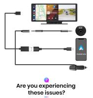 Junsun Cámara de salpicadero inalámbrica Carplay y Android Auto con cámara trasera, DVR, navegación, grabadora de video HD para el tablero de BMW Audi VW - details 2