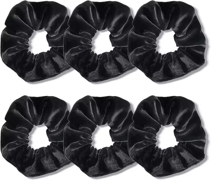 6 Pcs Scrunchies De Satén Cinturones Elásticos Para El Cabello Velocidad De Velours Para La Prevención Del Enredado Y La Paja Polytail Soporte Para Mujeres Y Niñas - 1