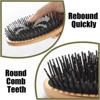 Juego de 4 Suplementos de pelo, Cerdas flexibles suave para Cabello Grande y Gruesos ondulado Seco dañado Oro - details 1