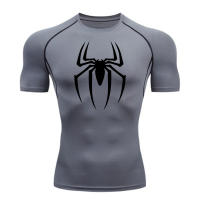 Camiseta De Compresión Para Hombre Con Estampado De Araña Secado Rápido Camiseta Deportiva Transpirable Manga Corta Para Gimnasio Y Correr Primavera Verano Tallas M-3XL - details 2