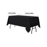 Mantel Rectangular Negro 54x108 Pulgadas Descartable Para Comidas Fiestas Y Otros Occasions Material PVC Sencillo - details 1