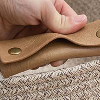 Cesta De Almacenamiento Tejida De Hilo De Algodón Organizador De Escritorio Caja De Almacenamiento Plegable Decoración Del Hogar Para Lencería Y Ropa Interior - details 10