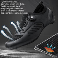 Zapatillas De Ciclismo LiXingMing Para Hombre Azul Zapatillas De Bicicleta De Montaña Transpirables Y Cerradura Self-Locking Talla True Fit Nylon Suela EVA Lining LYCRA Disponibles En Varios Tamaños - details 2