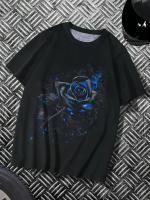 Camiseta De Deporte Para Hombres Talla Grande Con Estampado 3D Manga Corta Transpirable Fitness Kit Casual O-Neck Polyester - details 3