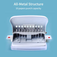 Pulverizador De Papel De 10 Agujeros Portátil Soporta Multiples Pulverización 20/26/30 Capacidad De 10 Hojas Para Cuaderno A4 A5 B5 - details 5