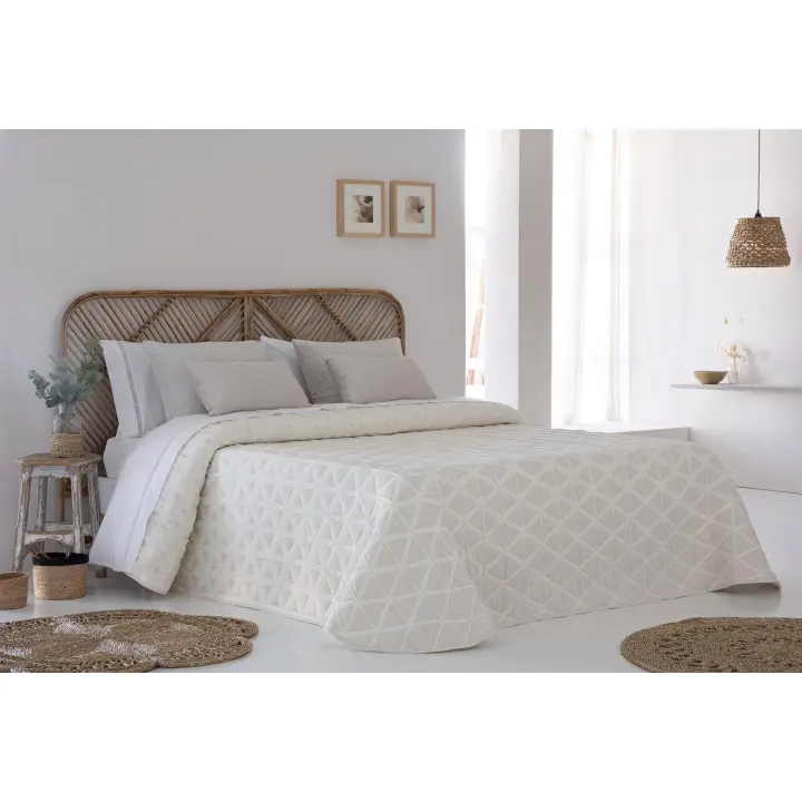 JVR - COLCHA TIPO 10 modelo NILO - Tejido Jacquard Pique - Fabricado en España - Cama 90/105/135/150/160/180 - 1