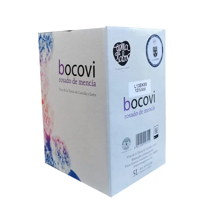 BAG IN BOX VINO ROSADO DE UVA MENCIA BOCOVI. 5 LITROS. CON GRIFO. VINOS GUERRA - 1