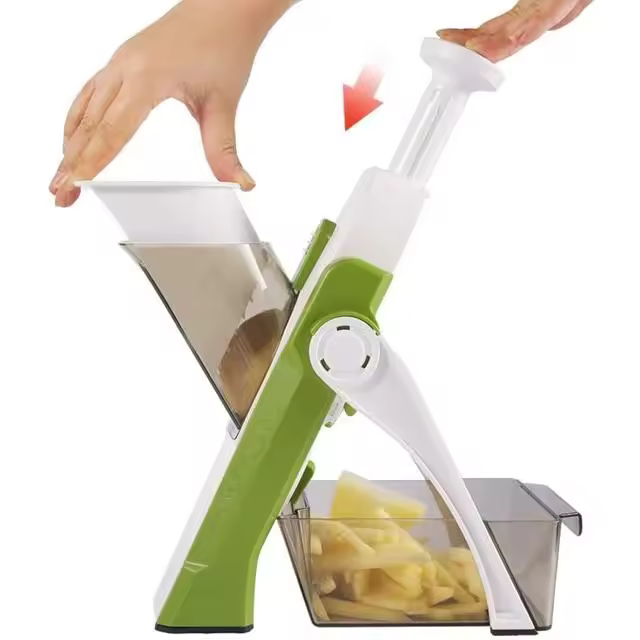 Accesorios de Cocina, rebanador de mandolina, una vez por todas. Rebanada de frutas, freír Francés, Julinner - 1