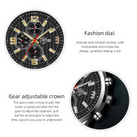 Reloj Deportivo De Moda Para Hombres Reloj De Pulsera De Acero Inoxidable Cuarzo Calendario Luminoso Cuero Casual Reloj De Mano - details 8
