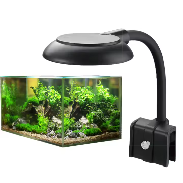 Lámpara LED para Acuario con Brazo Flexible – Luz para Pecera de 6W con Puerto USB, Protección Ocular y Clip de Montaje, Ideal para Plantas y Peces - 1
