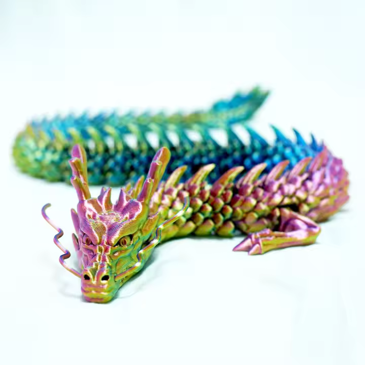 Dragón Chino 3D Imprimido Con Articulaciones Completo Figura De Decoración Para El Hogar Juguete Creativo Coleccionable - 1