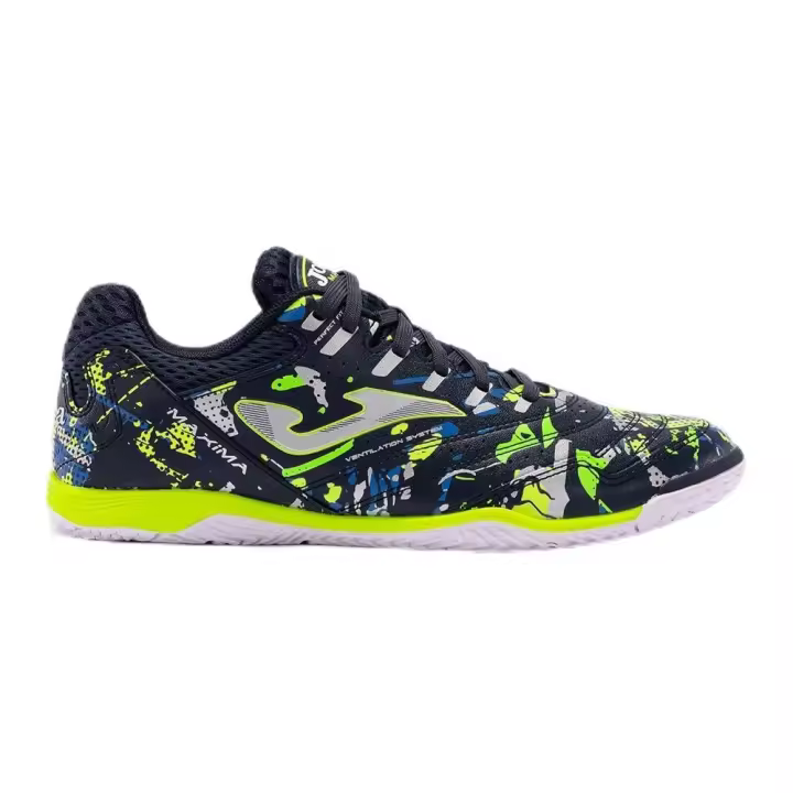 Zapatillas Joma Maxima 2433 Marino Amarillo Fluor Indoor - Fútbol Sala Hombre | Alto Rendimiento - 1
