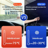 Parasol De Sol Para Coche Protector De Ventanas De Verano Resistente Al Agua Plástico Y Metal Tamaño Ajustable Para Pantalla Delanter - details 3