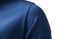 Novedad de verano, camiseta de manga corta de color liso para hombre, talla europea, tops informales, camiseta de algodón con cuello redondo - details 11