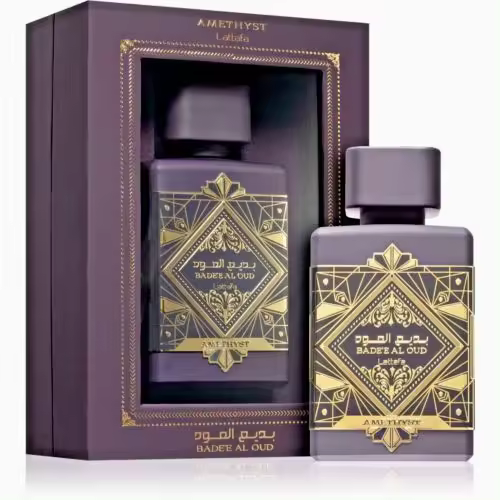 Perfume Árabe 100% Original Lattafa Bade'e Al Oud Amethyst: Una Fragancia Unisex Exquisita en Eau de Parfum de 100 ml, Fusionando Tradición y Lujo con Notas Orientales Inolvidables - 1