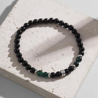 Salircon Pulsera Elástica Para Hombre Moda Hip Hop Con Cuentas De Acrílico Y Vidrio Pulsera De Cuerda Para Fiestas Joyería De Decoración - details 9