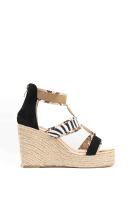Lyla Wang sandalias cuña alta de esparto con plataforma mujer con cremallera trasera - details 15