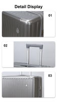 S7 STAR Juego 3pzs Maleta Rígidas, Cabina PC Resistente 4 Ruedas Giratorias 360°, Maleta PP Cerradura de Combinación Color Puro, Trolley Maleta Equipaje de Mano con 4 Ruedas Gran Capacidad - details 8