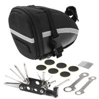 Kit De Herramientas De Reparación Para Bicicleta 16 En 1 Bolsa De Sillín Multifuncional Para Ciclismo Bolsa De Asiento De Bicicleta - details 1