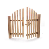 Puerta De Madera Para Casa De Muñecas 1/12 Modelo De Puerta De Jardín Simulación Decorativa Para Miniaturas - details 2