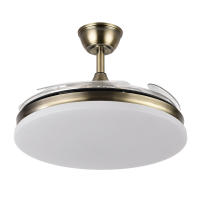 FABRILAMP - Ventilador Dc Tridente 59w Cuero 4aspas Desp 107d 6980lm Reg.intensidad Remoto+temporizador+memoria 3000-4000-6000k - details 1