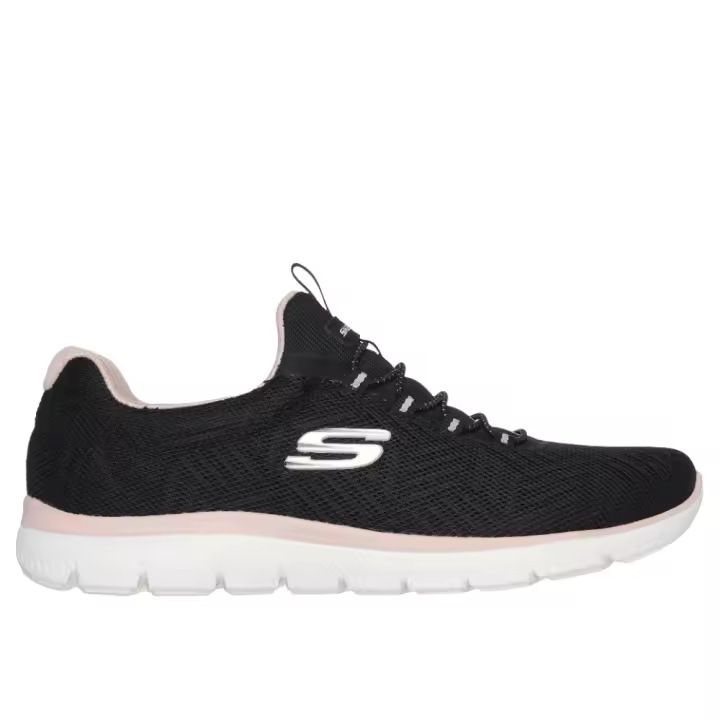 Skechers deportiva con elásticos para mujer 150119 color negro rosa - 1