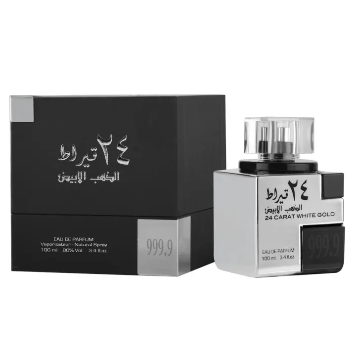 24 CARAT WHITE GOLD LATTAFA EDP PERFUME ARABE ESPAÑA STOCK - 1