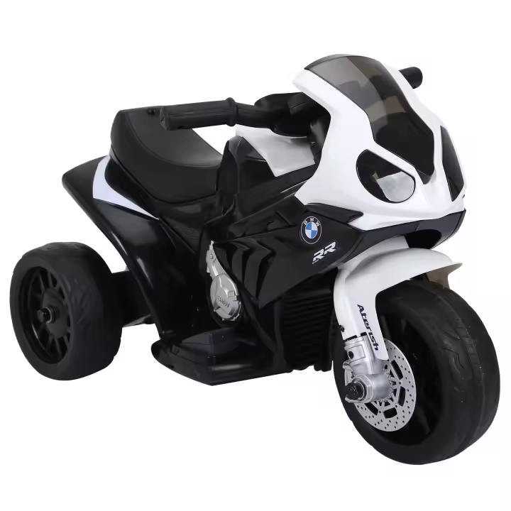 HOMCOM Moto Eléctrica Infantil con Licencia BMW S1000RR Triciclo Trimoto para Niños +2 Años con Luces y Música 66x37x44 cm - 1