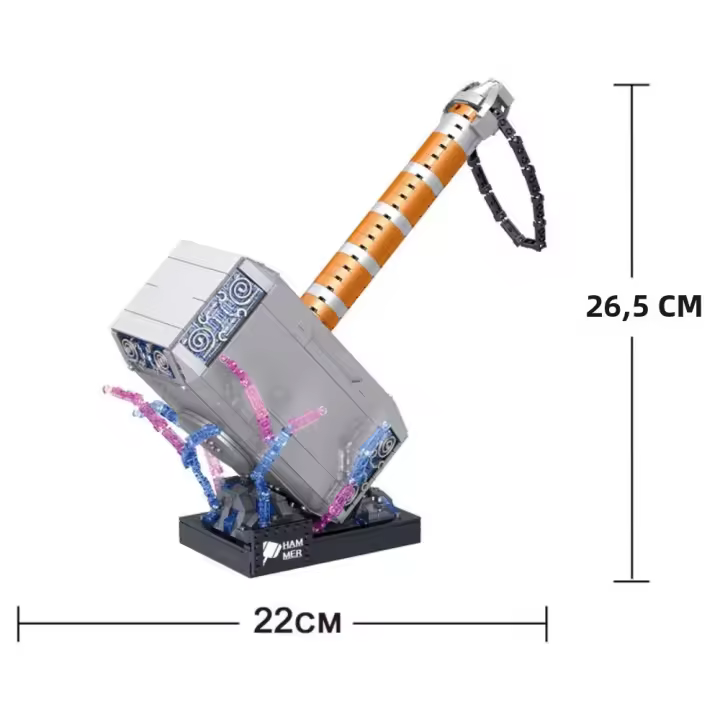 Mini-Brick Construcción Thunder Hammer Knew Built Bloques De Construcción Precisión Para Enthusiasts De Modelos Regalo Y Decoraciones Para Niños De 3-14 Años - 1