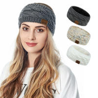Diadema De Punto Para Mujer Invierno Cálido Lana Tejida Calentador De Orejas Cross Knot Turban Accesorios De Cabello Unisex - details 6