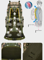 Bolsa De Viaje Táctica Para Hombres Bolsa De Escalada Y Senderismo Grande Deportes Al Aire Libre Bolsa Molle 90L Bolsa Rucksack - details 8