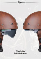 Casco De Motocicleta De Verano Para Hombres Y Mujeres Mitad De Cuero PU Estilo Retro Con Certificación DOT Para Motocross Y Bicicletas De Montaña - details 2