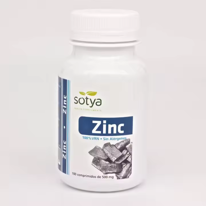 Sotya Zinc 500mg 100 Comprimidos - Cuidado de la Piel, Cabello y Salud Hepática - 1