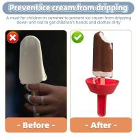 Nueva Estante Para Popsicles a Prueba De Gotas Soporte Para Hielo Sin Desorden Helados Libres De Molestias Con Pajita Para Niños Helado - details 2