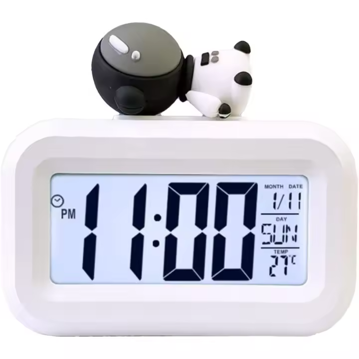 Reloj Despertador Digital de Dibujos Animados LED Lindo con Alarma Electrónica de Escritorio y Calendario - 1