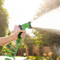 AYA MARKET Manguera Espiral, Manguera de Jardín Extensible, con Pistola de Riego y Adaptador Universal. 7 Modos de Chorro Ideal para Jardín y Limpieza de Auto Fácil de Almacenaje - details 2