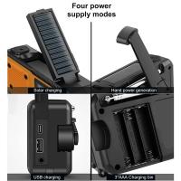 Radio De Emergencia Portátil Con Solar Y Manivela 4000mAh AM/FM Con LED Y Cargador De Teléfono Móvil Y Banco De Almacenamiento - details 5